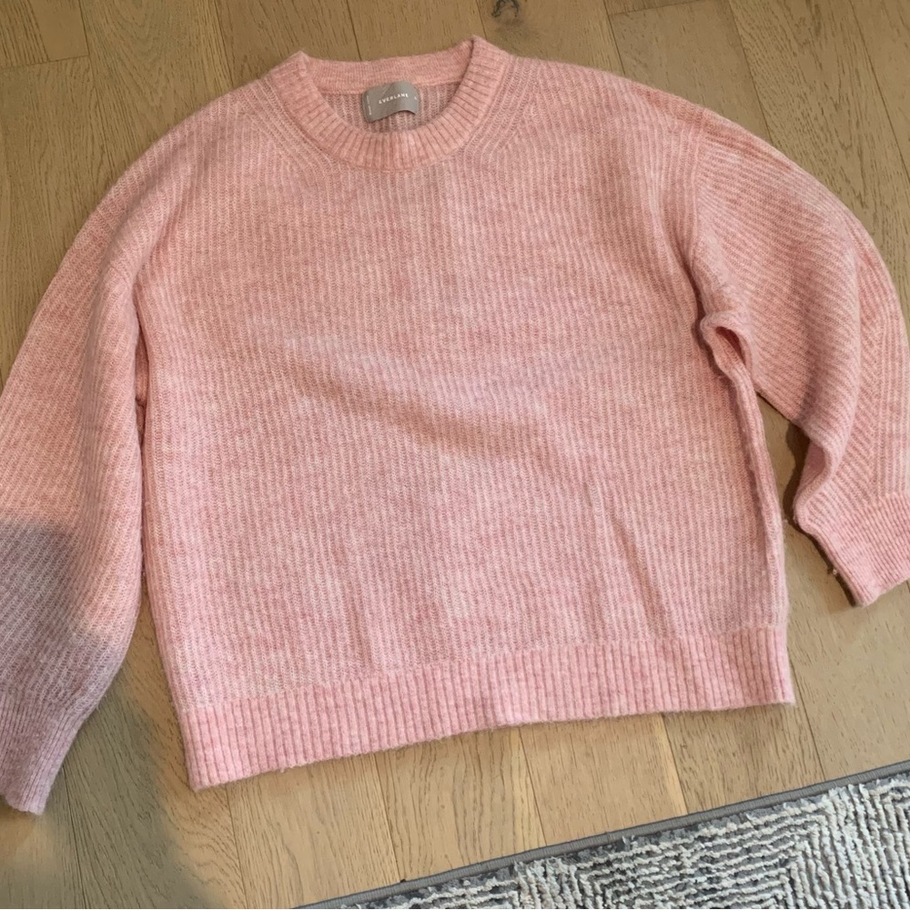 Everlane Soft Pink Alpaca  Crew Neck Sweater